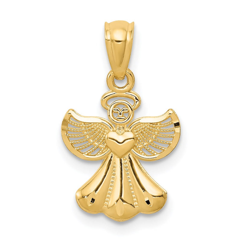 14K Gelbgold 14K Poliert Engel Anhänger