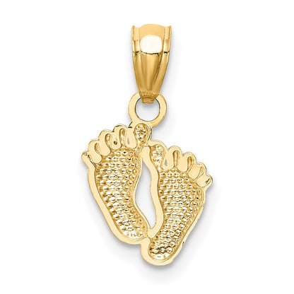 14K Gelbgold 14K Klein Feet Anhänger