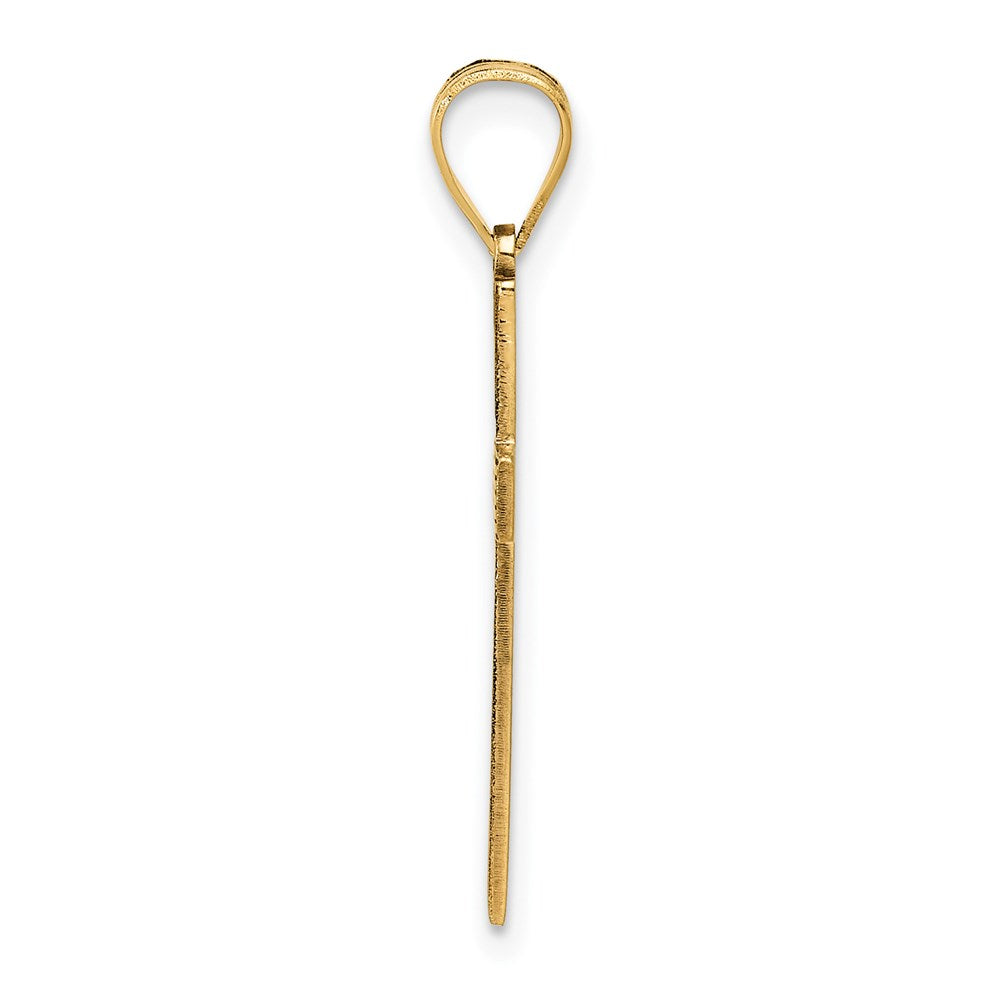 14K Gelbgold 14K Lasergraviert Kreuz