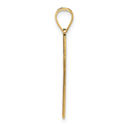 14K Gelbgold 14K Lasergraviert Kreuz