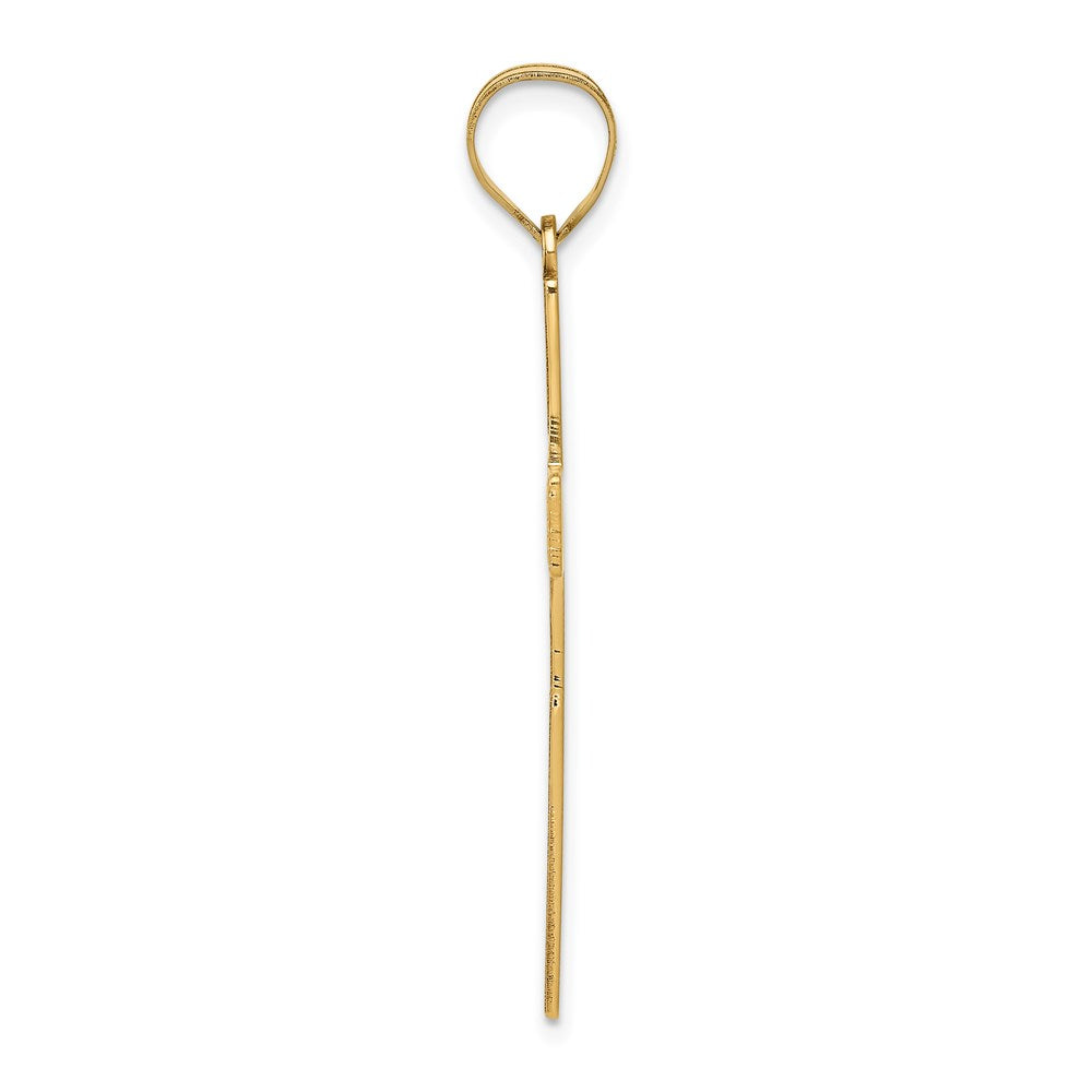 14K Gelbgold 14K Lasergraviert Kreuz