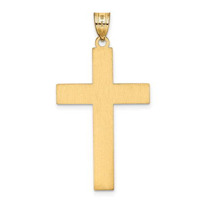 14K Gelbgold 14K Lasergraviert Kreuz