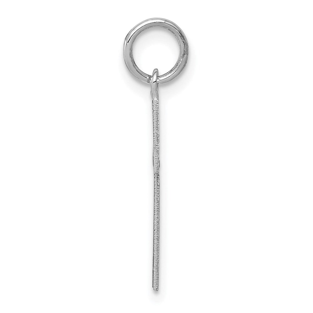 14K Weißgold 14K Weißgold Lasergraviert Kreuz Charm