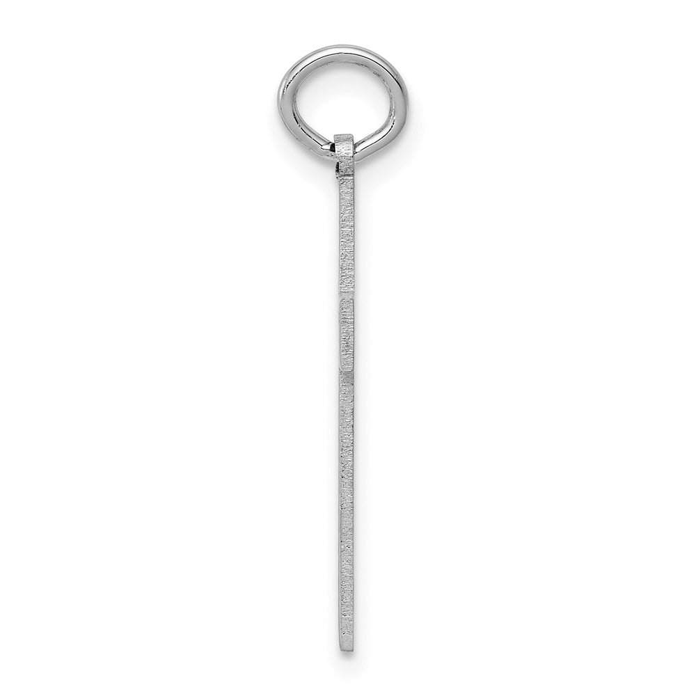 14K Weißgold 14K Weißgold Lasergraviert Kreuz Charm