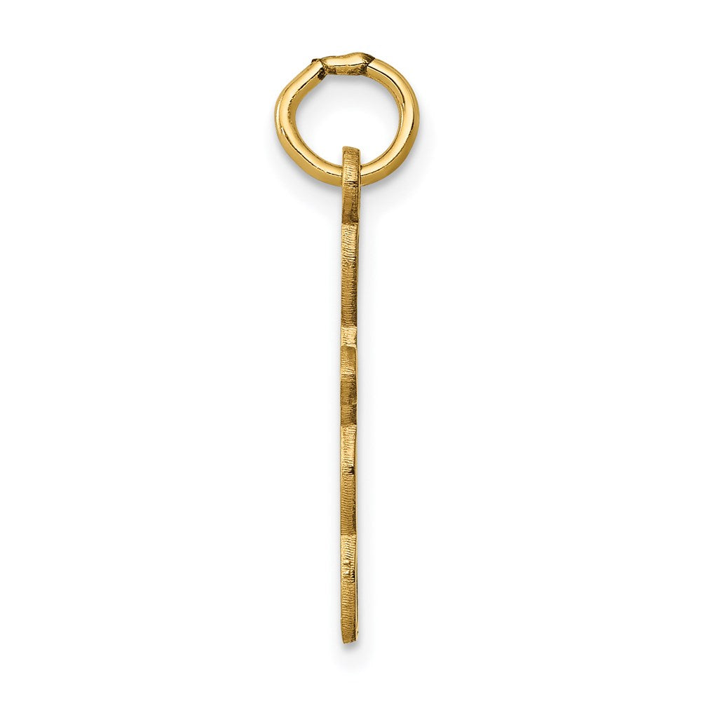 14K Gelbgold 14K Loop mit Mittig Herz Kreuz Charm