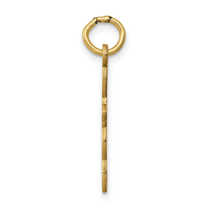 14K Gelbgold 14K Loop mit Mittig Herz Kreuz Charm