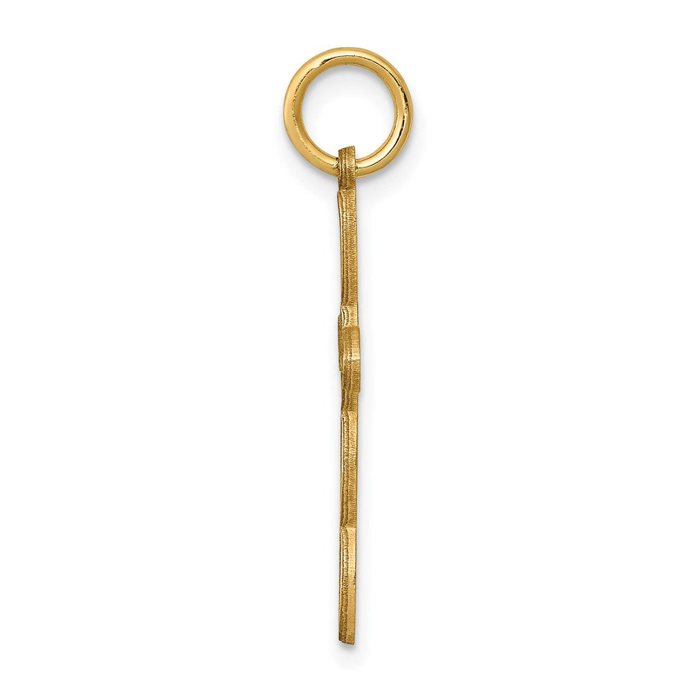 14K Gelbgold 14K Loop mit Mittig Herz Kreuz Anhänger