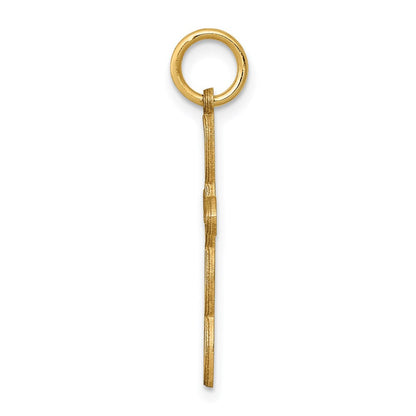 14K Gelbgold 14K Loop mit Mittig Herz Kreuz Anhänger
