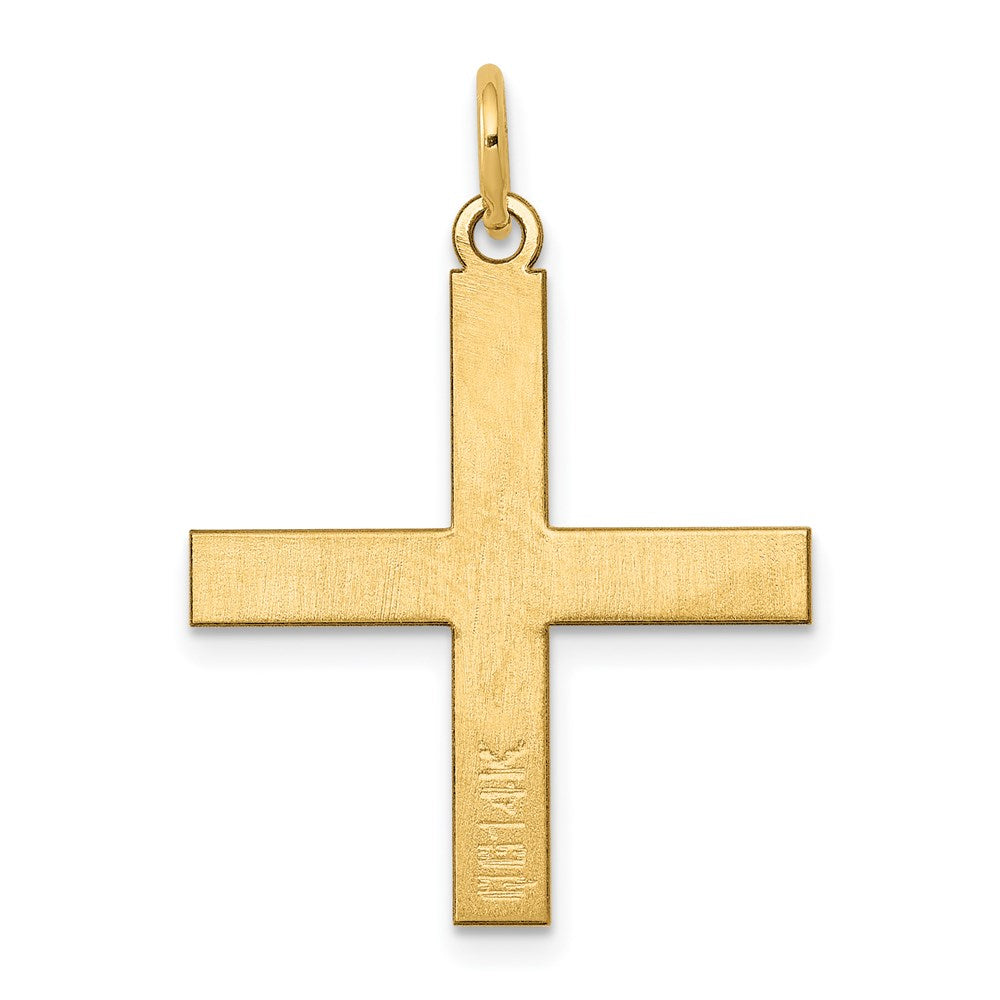 14K Gelbgold 14K Lasergraviert Greek Kreuz Anhänger