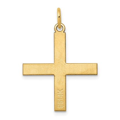 14K Gelbgold 14K Lasergraviert Greek Kreuz Anhänger
