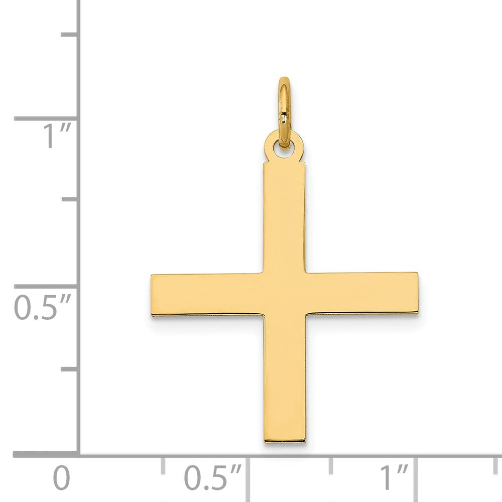 14K Gelbgold 14K Lasergraviert Greek Kreuz Anhänger