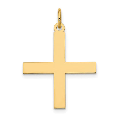 14K Gelbgold 14K Lasergraviert Greek Kreuz Anhänger
