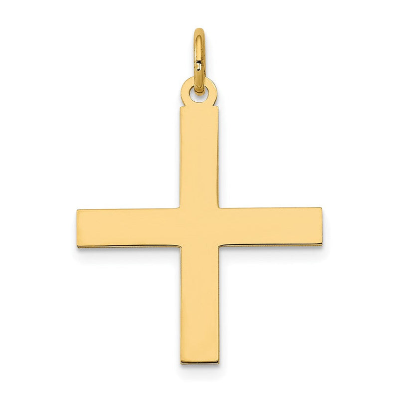 14K Gelbgold 14K Lasergraviert Greek Kreuz Anhänger