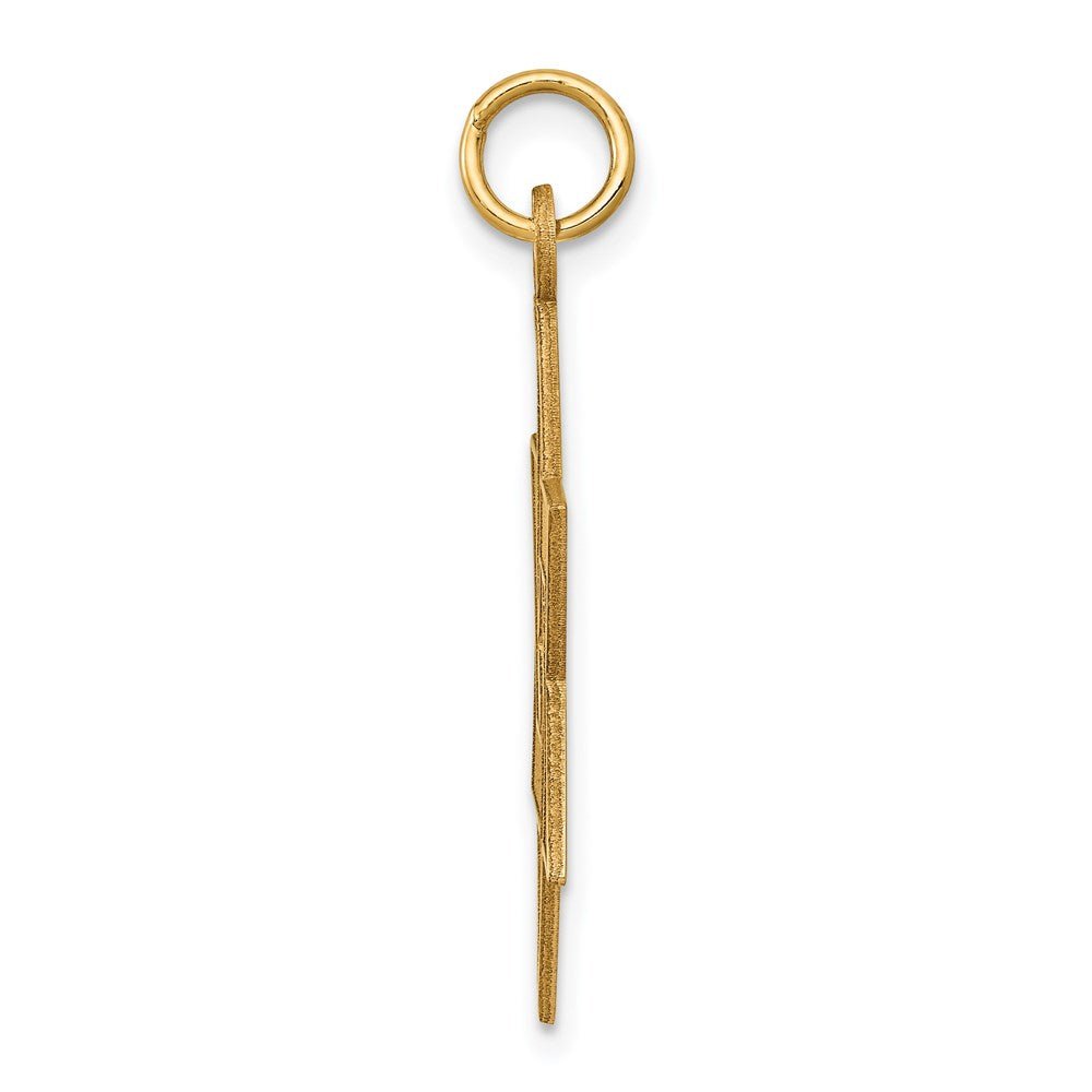 14K Gelbgold 14K Lasergraviert Stern Of David Anhänger