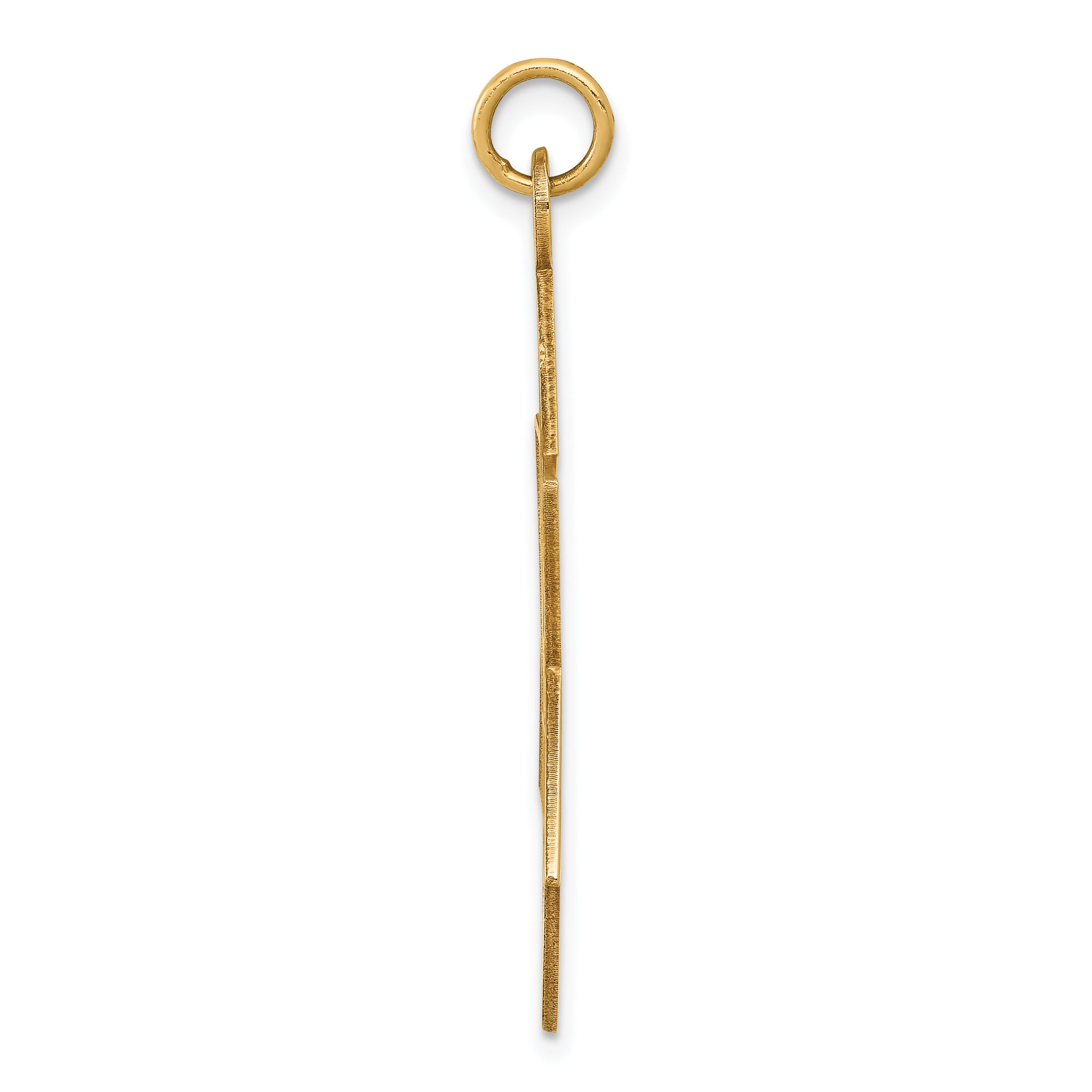 14K Gelbgold 14K Lasergraviert Stern Of David Anhänger