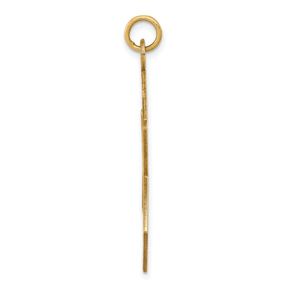 14K Gelbgold 14K Lasergraviert Stern Of David Anhänger