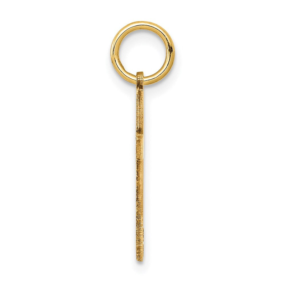 14K Gelbgold 14K Lasergraviert Kreuz Charm