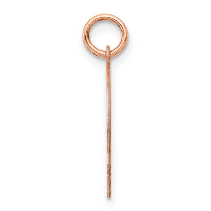 14K Roségold Rose Flach Mittelgroß .018 Tiefe Nach Rechts Gerichtet Gravierbar Jungenkopf-Charm