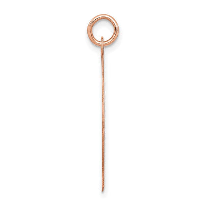 14K Roségold Rosé Schlichter Großer 0,018 Gauge Nach Links Blickender Gravierb