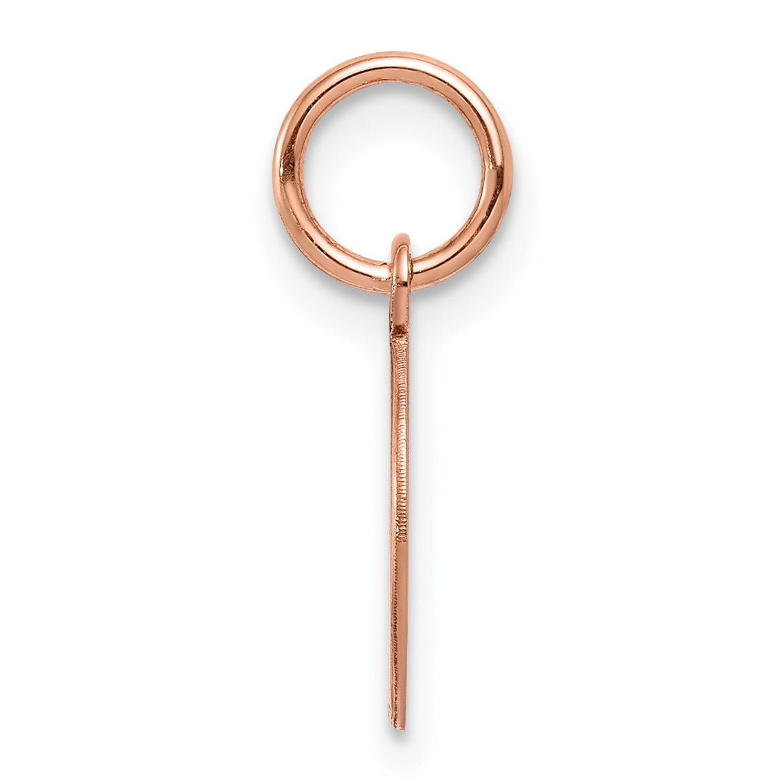 14K Roségold Schlicht Kreisförmig Gravierbar Plättchen Charm