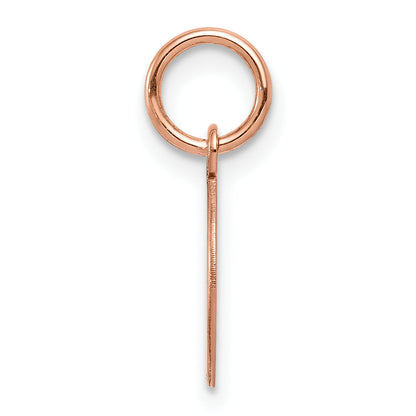 14K Roségold Schlicht Kreisförmig Gravierbar Plättchen Charm