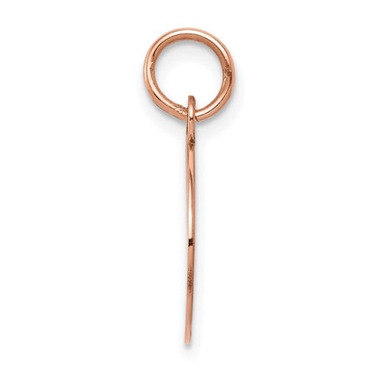 14K Roségold Schlicht Kreisförmig Gravierbar Plättchen Charm