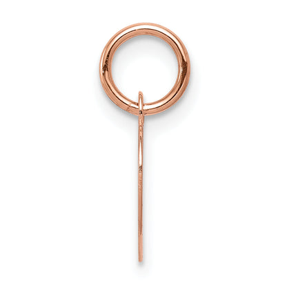 14K Roségold Schlicht Gravierbar Herz Plättchen Charm