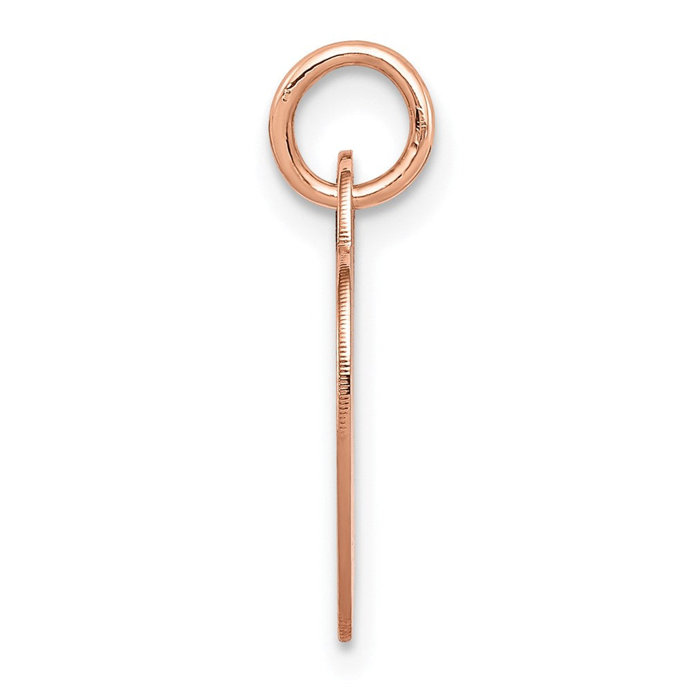 14K Roségold Mittel Gravierbar Herz Charm