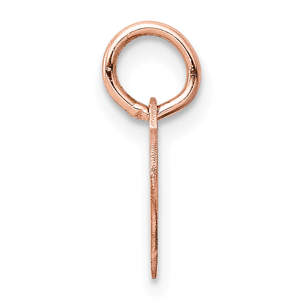 14K Roségold Herz Plättchen Charm