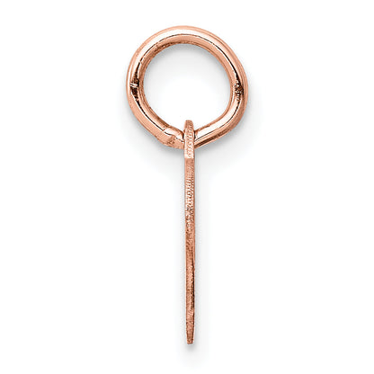 14K Roségold Herz Plättchen Charm