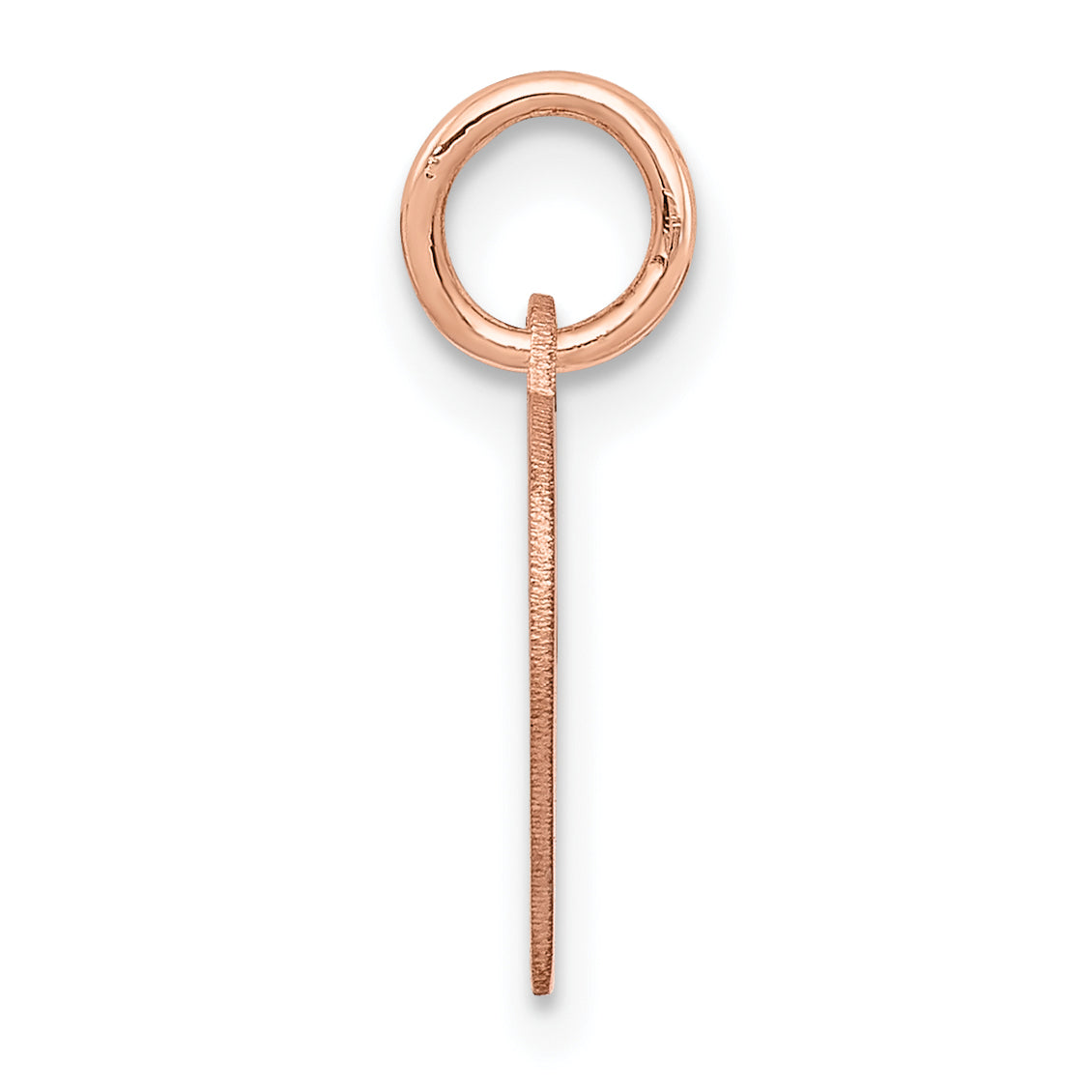 14K Roségold Herz Plättchen Charm