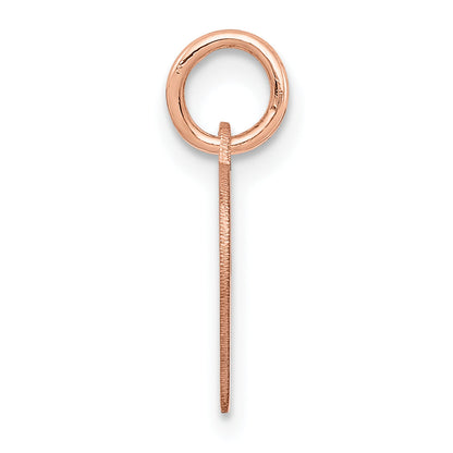 14K Roségold Herz Plättchen Charm