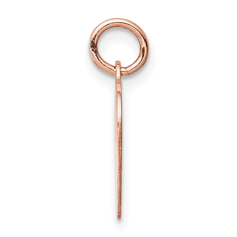 14K Roségold Herz Plättchen Charm