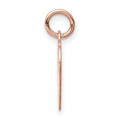14K Roségold Herz Plättchen Charm