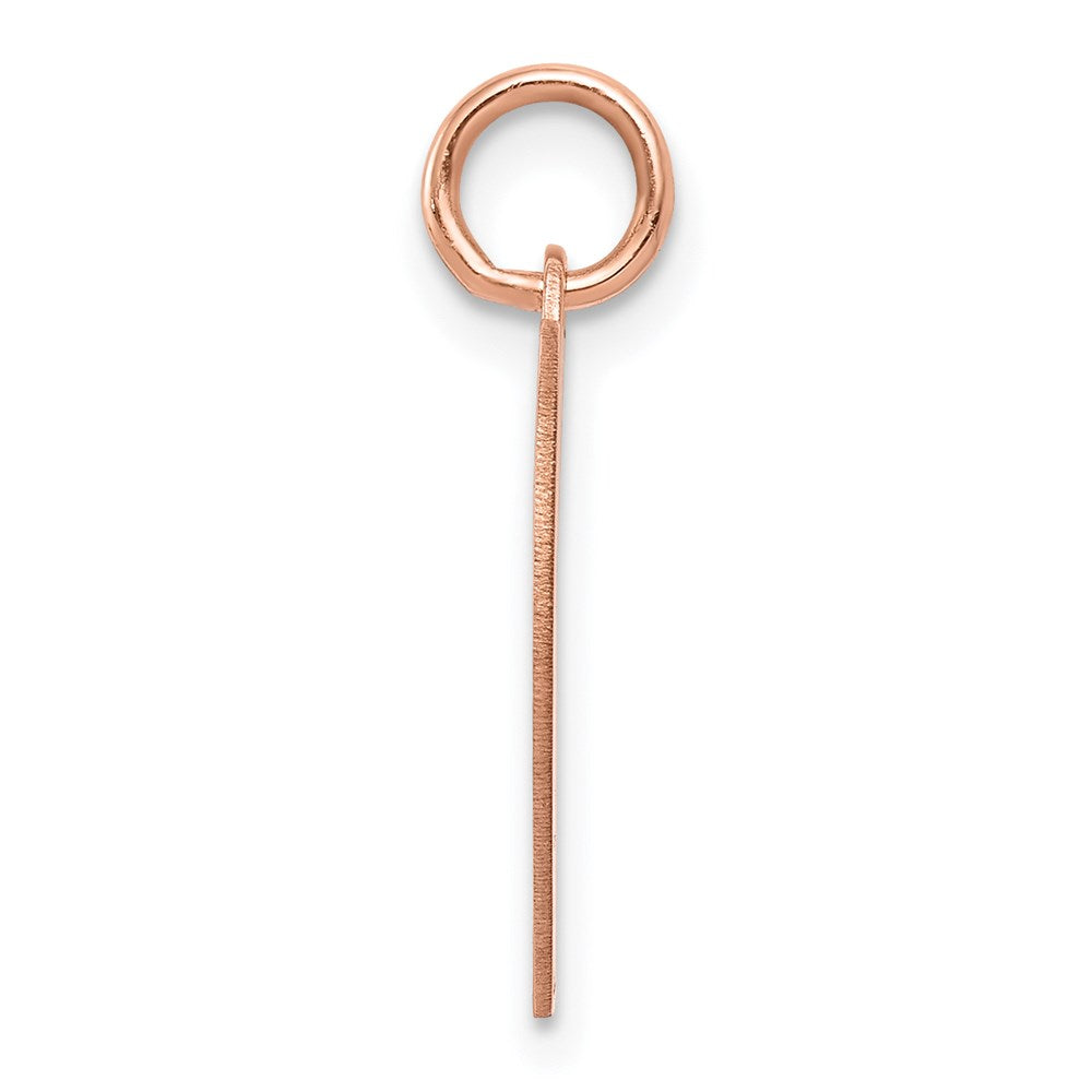 14K Roségold Herz Plättchen Charm