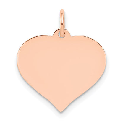 14K Roségold Herz Plättchen Charm
