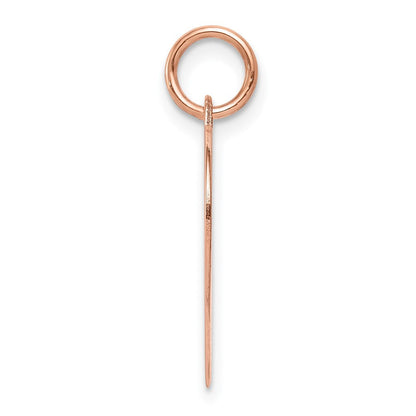 14K Roségold Herz Plättchen Charm