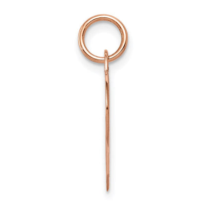 Schlichter Gravierbarer Herzscheiben-Charm aus 14K Roségold, .027 Gauge