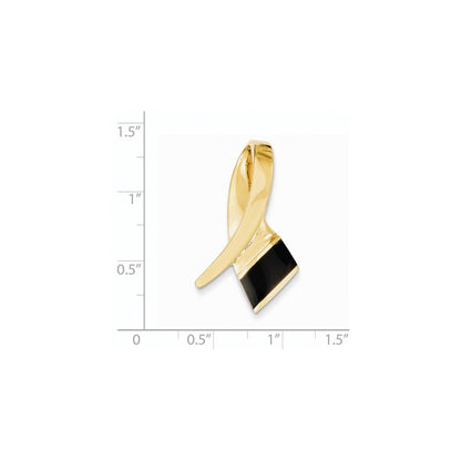 14K Gelbgold Onyx Anhänger