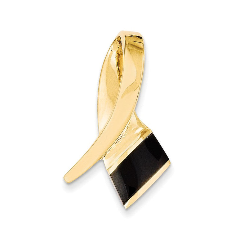 14K Gelbgold Onyx Anhänger
