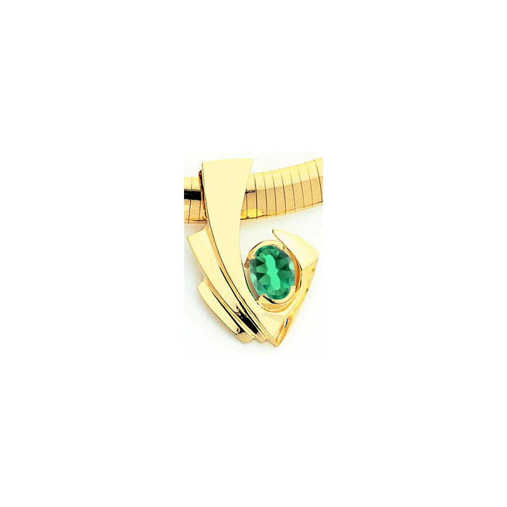 14K Gelbgold 9x7mm Oval Fassung St. Helens Anhänger