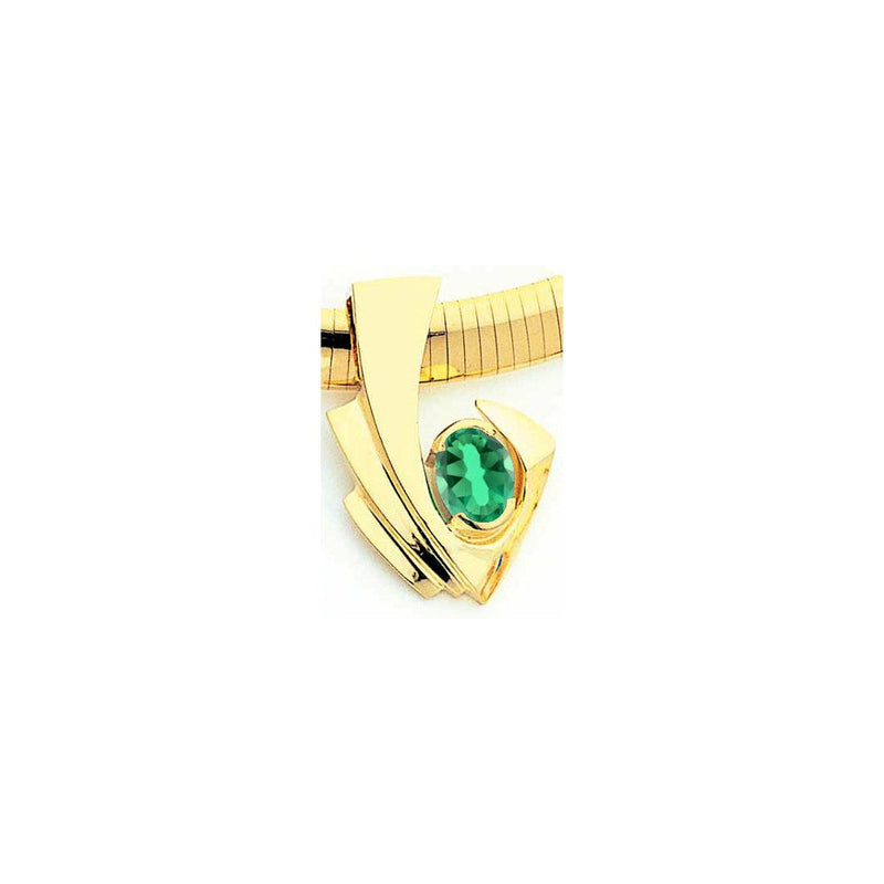 14K Gelbgold 9x7mm Oval Fassung St. Helens Anhänger