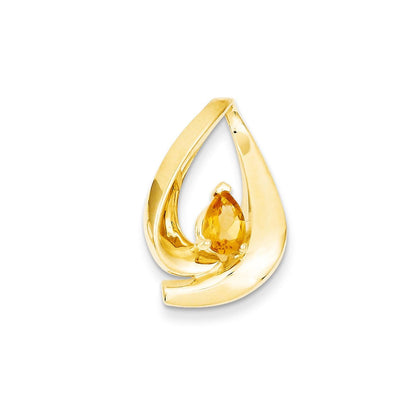 14K Gelbgold Citrin Anhänger