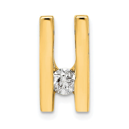 14K Gelbgold Aa 4.1mm Diamant Anhänger