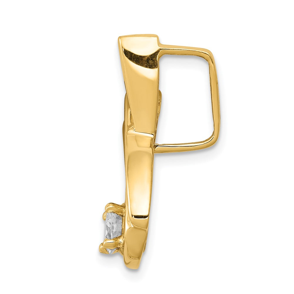 14K 5 mm AAA-Diamant-Fantasieketten-Anhänger