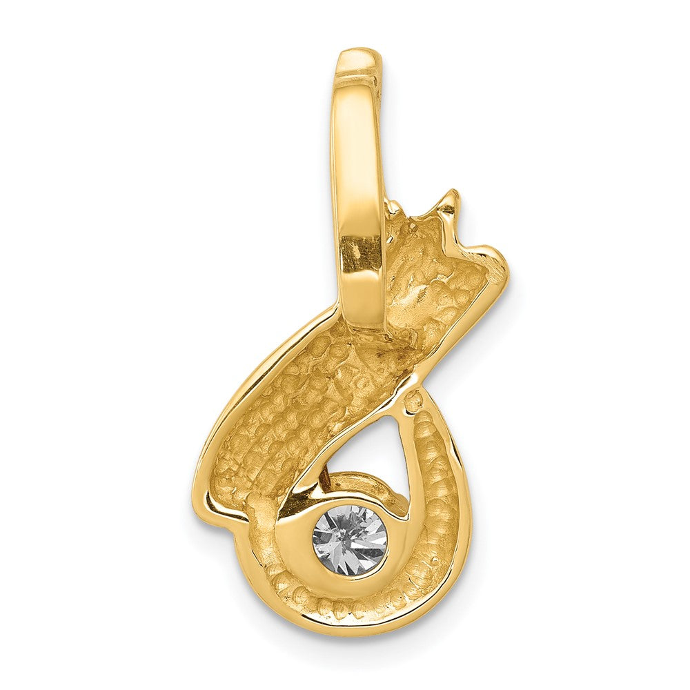 14K 5 mm AAA-Diamant-Fantasieketten-Anhänger