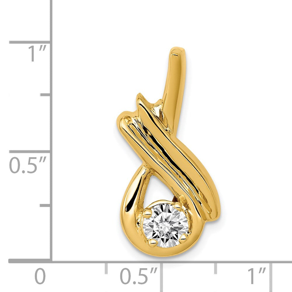 14K 5 mm AAA-Diamant-Fantasieketten-Anhänger