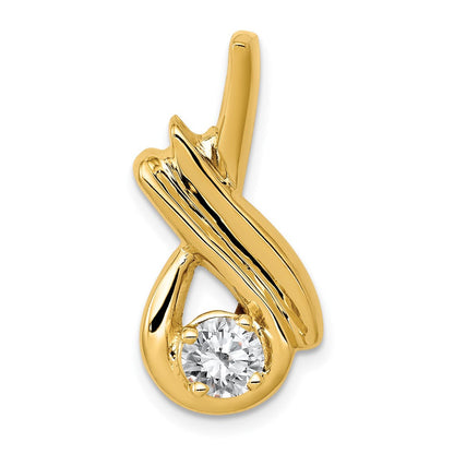 14K 5 mm AAA-Diamant-Fantasieketten-Anhänger