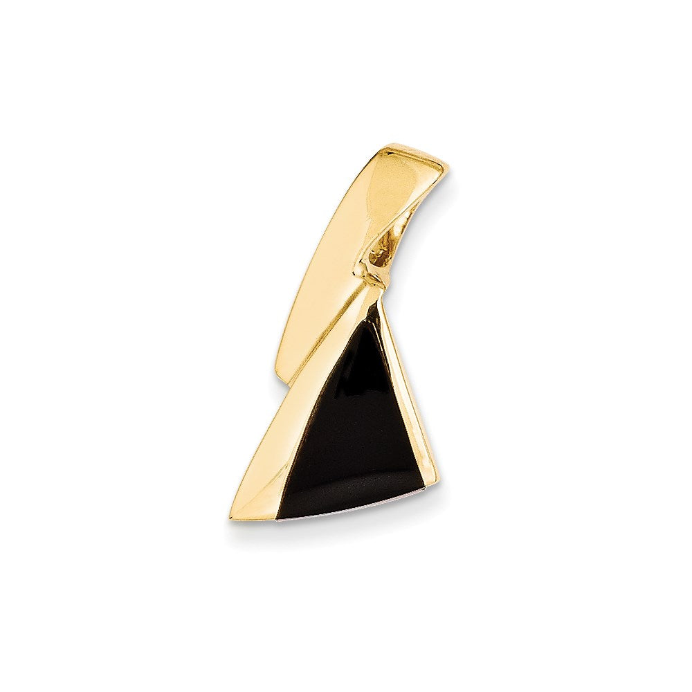 14K Gelbgold Onyx Anhänger