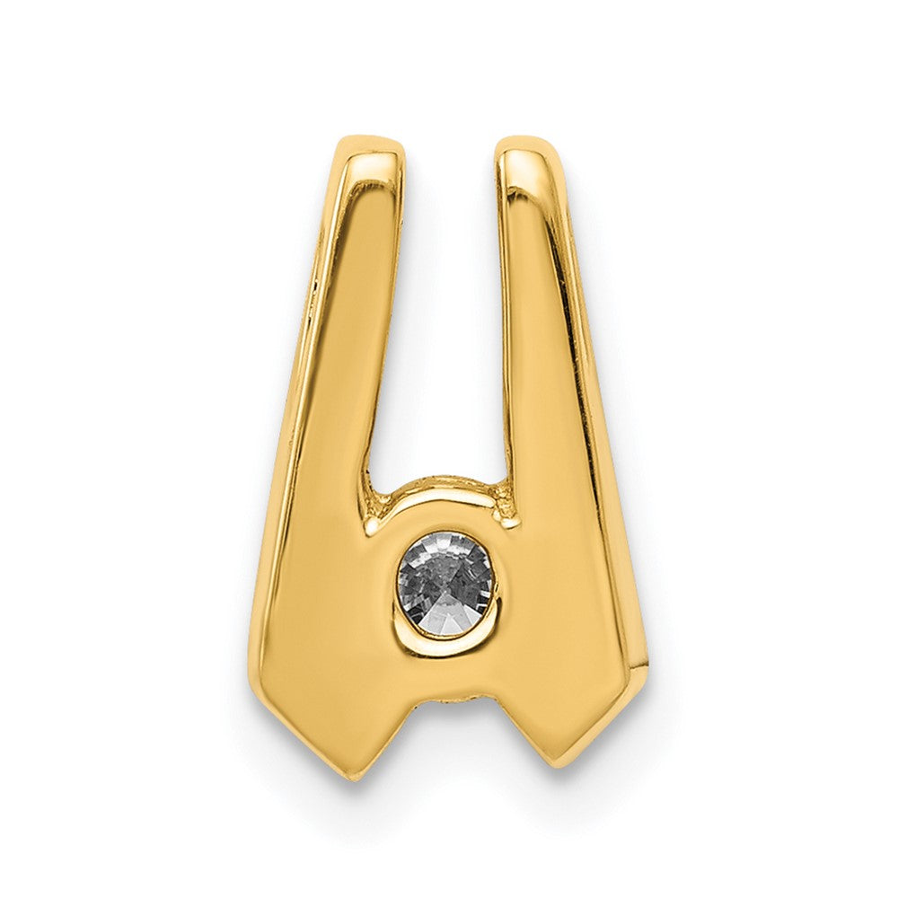 14K Gold AA-Diamant-Slide, 4 mm